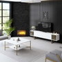Hanah Home Mueble para TV Blanco y Dorado